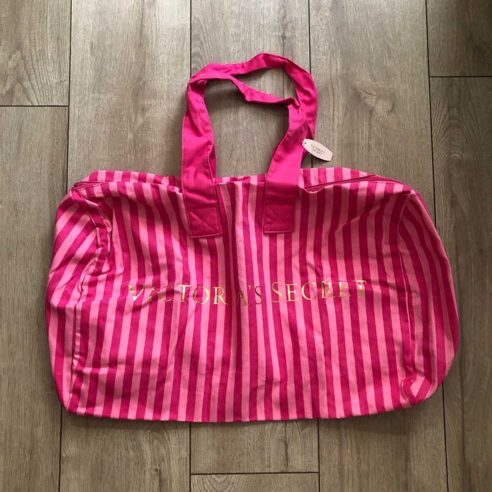 Victoria's Secret Striped Weekender Bag
